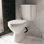 Rear Outlet Toilet With Powerful Flush & Space-Saving Design, 7" Rough-in Back Discharge