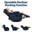 93cm Wide Chenille Standard Recliner with Massager-204539756