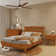 Caden Solid Wood Platform Bed with Adjustable Headboard, Mid-Century Modern