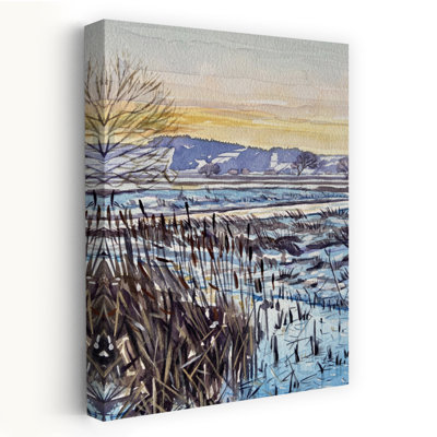 Reproduction d'art mural paysage d'hiver