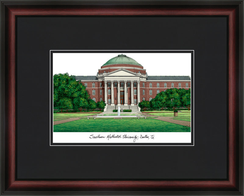 NCAA SMU Mustangs Academic Lithograph Picture Frame