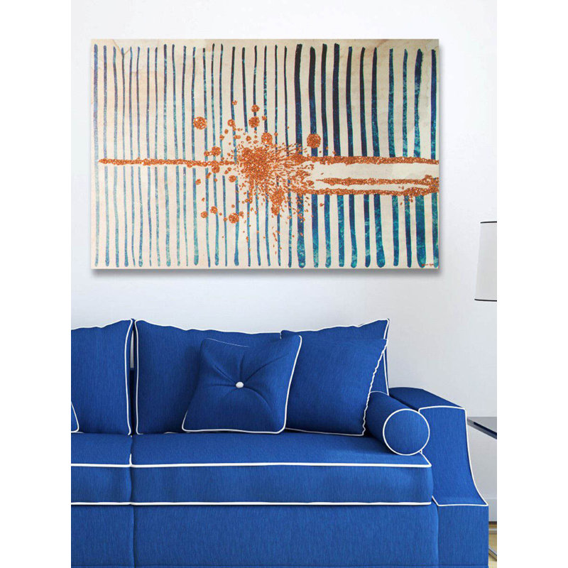 Love Force Field Abstract Canvas Diamond Dust Shimmer by Oliver Gal, 24" H x 36" W