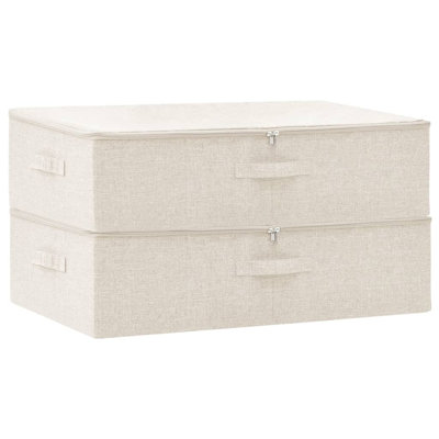 vidaXL Storage Boxes Fabric 27.6x15.7x7.1"