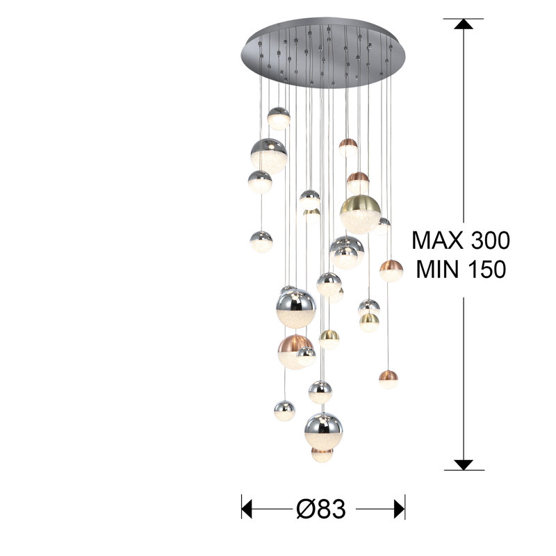 Avocet 27 - Light LED Cluster Pendant