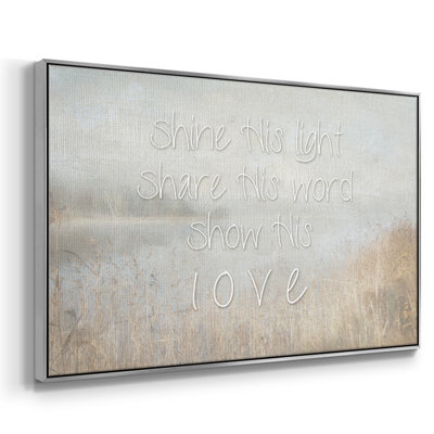 "Shine His Light", art textuel sur toile