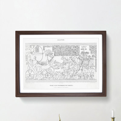 Ramses II Fortress Capture by Emile Prisse D'Avennes - Picture Frame Drawing Print