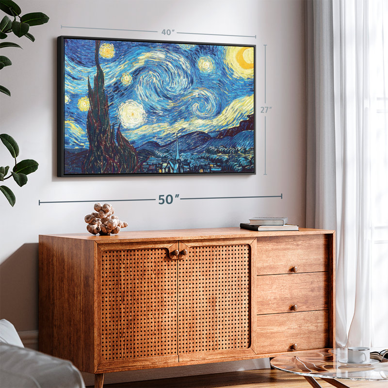 Nuit étoilée, reproduction sur toile, H 40 po x l 27 po