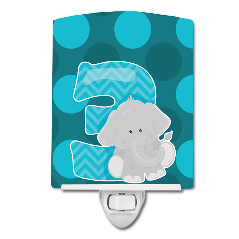 Zoo Month 3 Elephant Ceramic Night Light