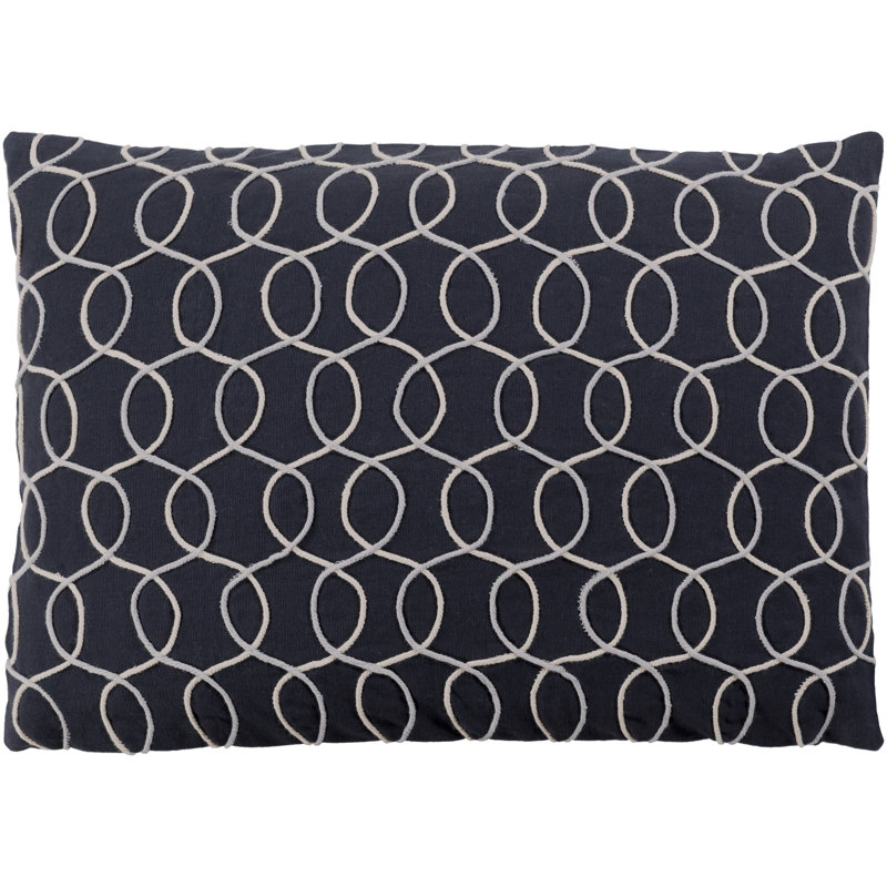 Solid Bold II Geometric Throw Pillow, 20" H x 20" W, Neutral, Polyester