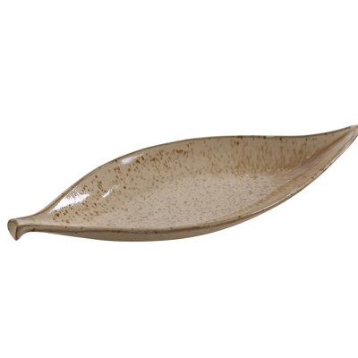 Agate Leaf Shape 12" Dinner Plate