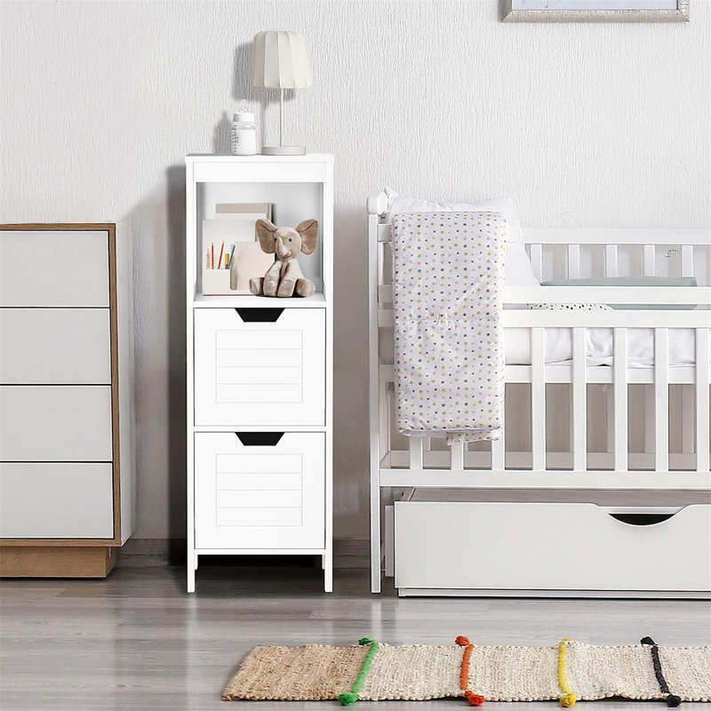 Armoire de rangement multifonctionnelle avec tiroir Red Barrel Studio, Blanc