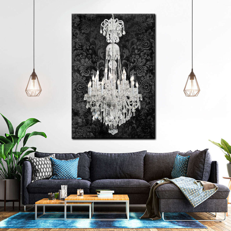 Ritzy Chandelier, reproduction sur toile, H 51 po x l 34 po x P 1,25 po