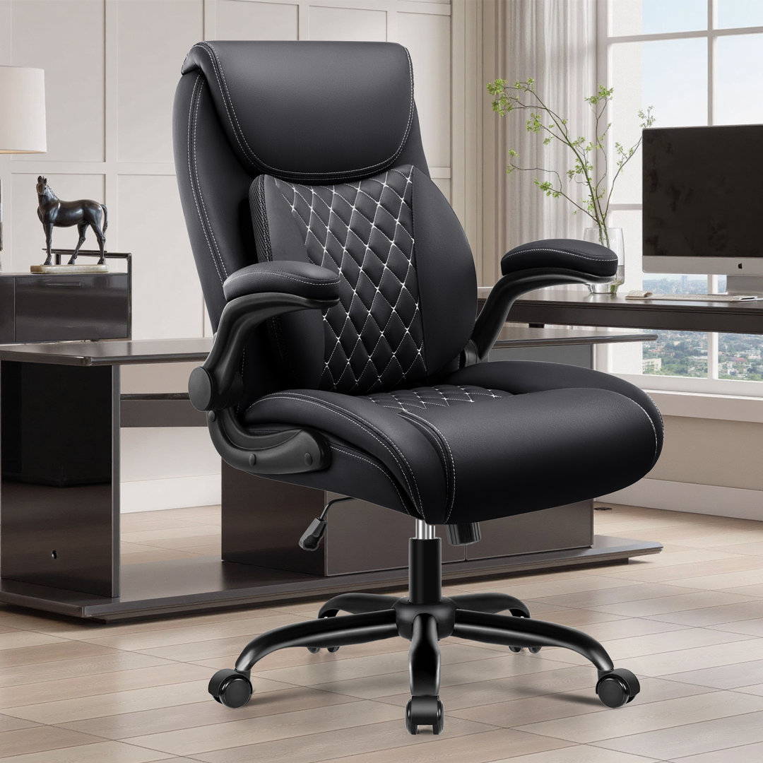 Loriece Ergonomic PU Leather Executive Office Chair with Independent Back Inbox Zero Upholstery