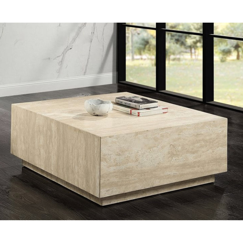 Table d'appoint beige, 112 lb, 35 po x 14 po, table d'appoint en contreplaqué - structure, largeur de produit 35 po
