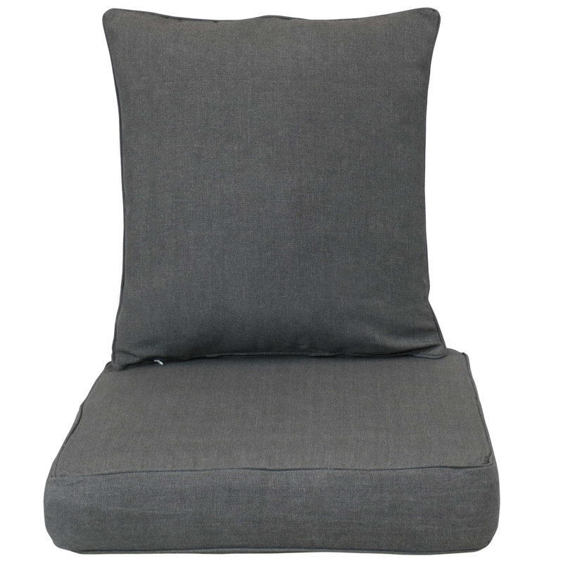 Ensemble de coussins de siège et de dossier 24 po x 24 po - Gris, gris