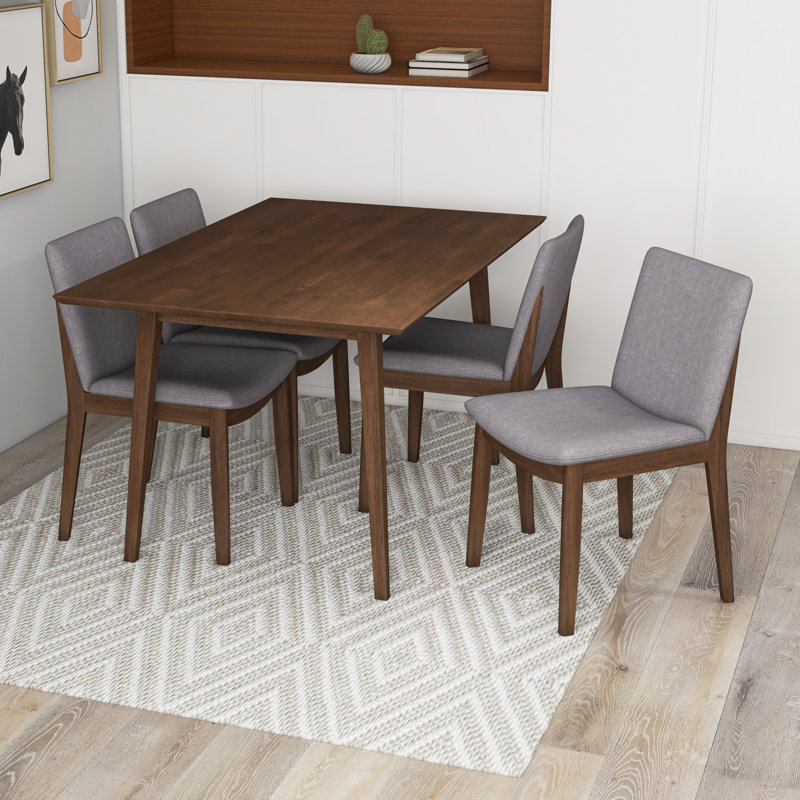 Hillery 4 - Person Solid Wood Solid Wood Top Four Leg Dining Set