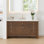 Lala 60" Single Bathroom Vanity with Grain White Engineered Stone Countertop without Mirror