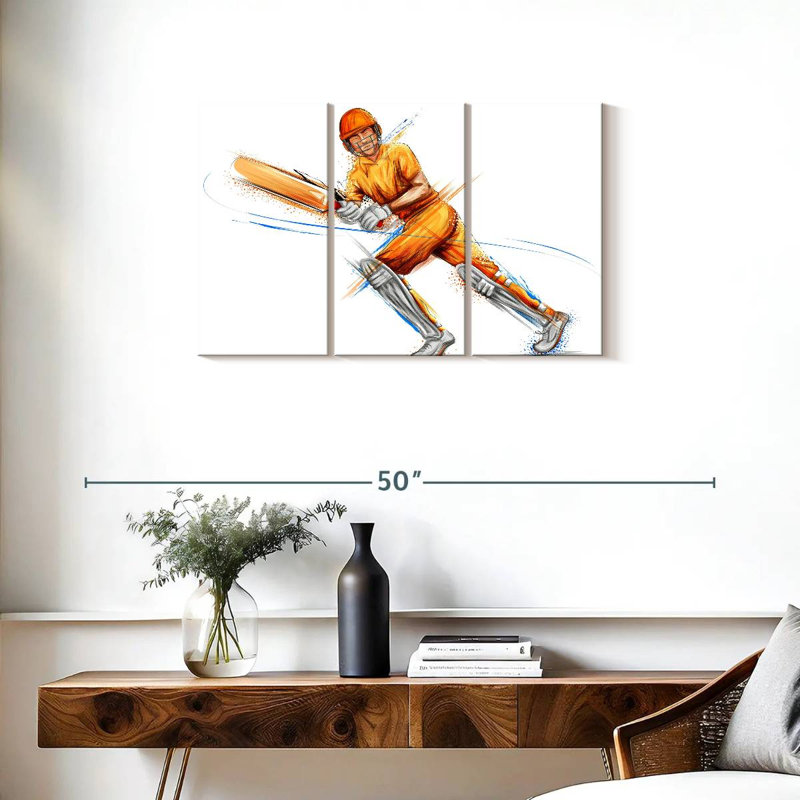 Cricket Game Batter, 20" H x 33" W