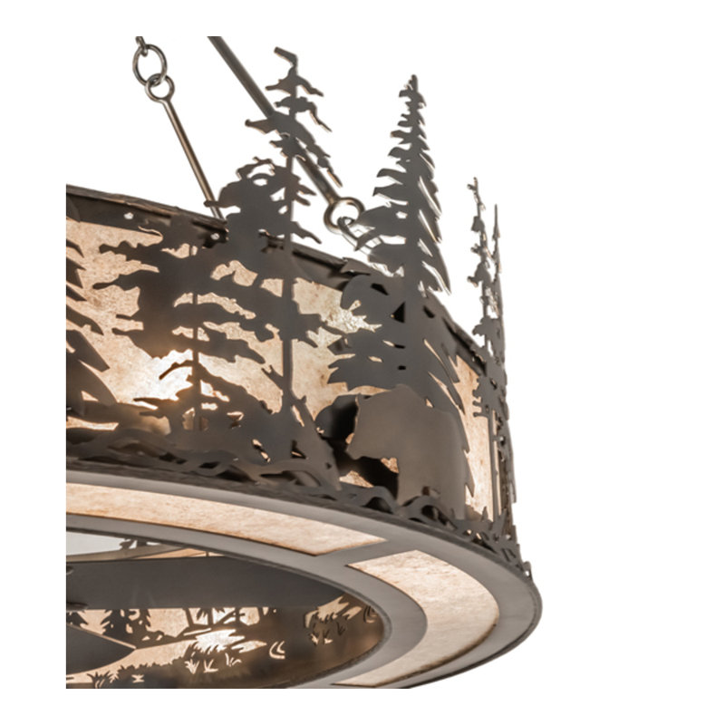 Wildlife At Dusk Downrod Ceiling Fan