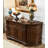 Retro Style Solid Wood Curved Sideboard-2052117141