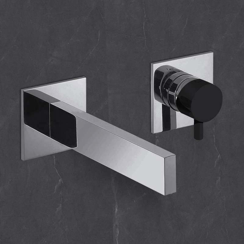Caso Wall Single-handle Bathroom Faucet, Polished Chrome