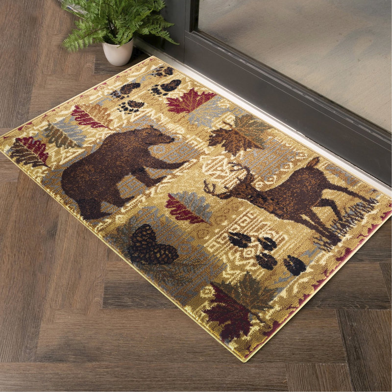Rustic Charm Runner Rug With Southwestern Motifs, 2.58Ft.X7.25Ft Polypropylene Area Patterns, 2Ft.7In.X7ft.3In