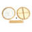 Junita Glass Bamboo Round Storage Side End Table