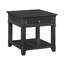 Table de bout en bois classique pour le salon avec tiroir, tablette et ports de chargement, finition gris anthracite | Idée de cadeau