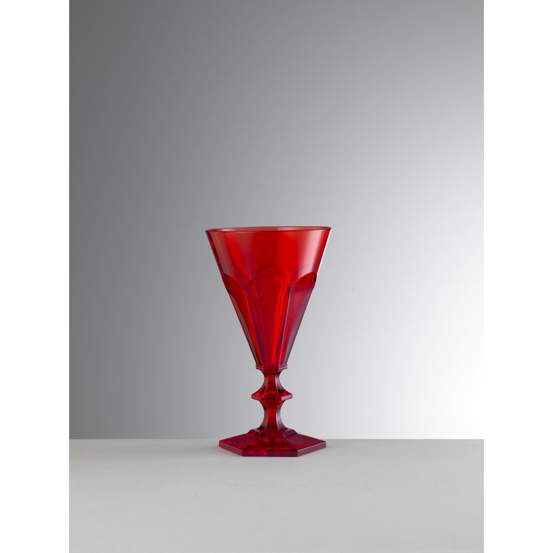 Verre à pied en acrylique Giada, 7,5 oz., Rouge