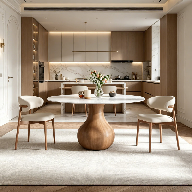 Ensemble de salle à manger 3 pièces avec coin-repas 39 "/ 43" / 47 "/ 53" / 59 "avec 2 chaises rembourrées, Blanc lustré