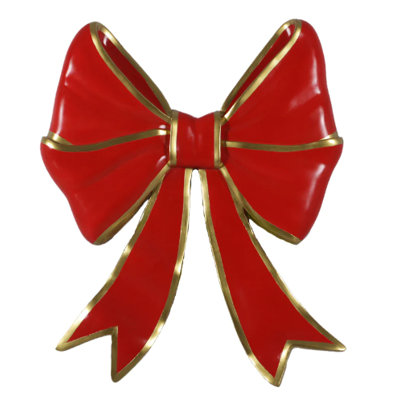 Amaron Hanging Red Ribbon Over Sized Statue
