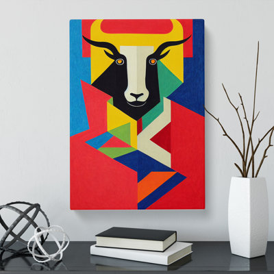 Goat Abstract - Wrapped Canvas