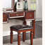 Ensemble de coiffeuse classique avec miroir pliable et fabrication en bois d'hévéa