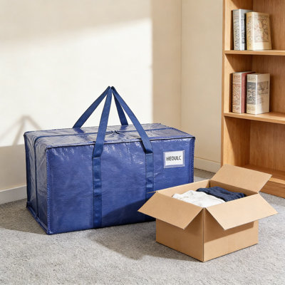 Sacs de transport extra robustes avec fermeture à glissière centrale - sacs de rangement imperméables de 23 gallons, capacité de 65 lb, sacs d'emballage pliables pour le déplacement, l'université, le camping et l'organisation de garde-robe