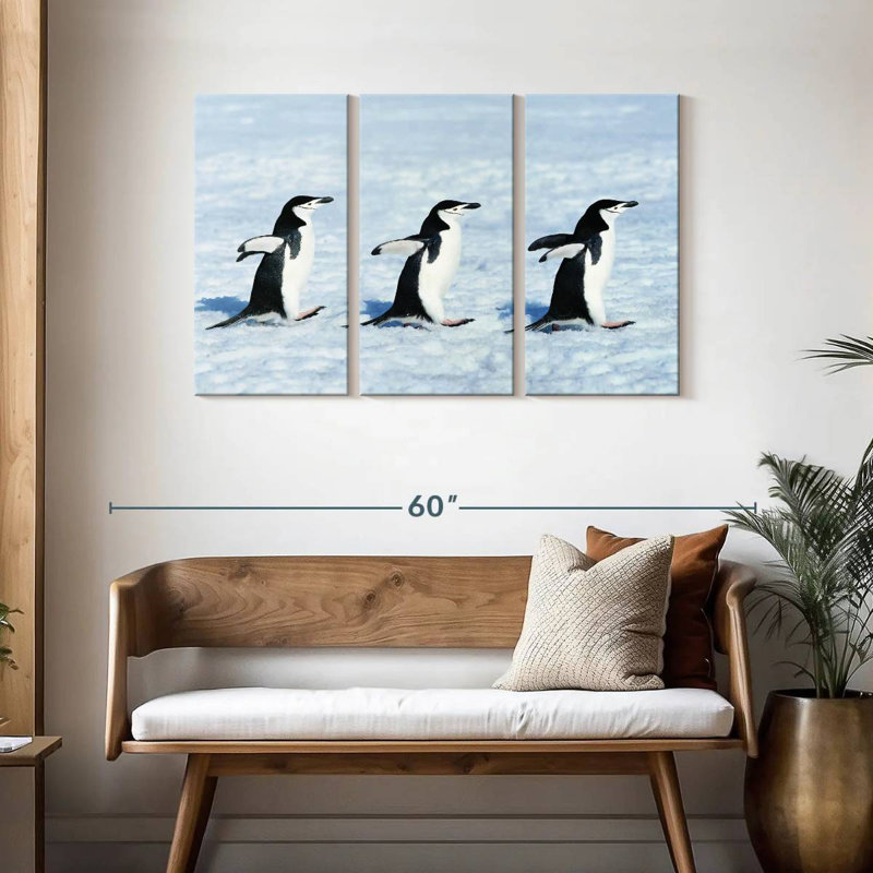 Winter Penguins, 28" H x 45" W