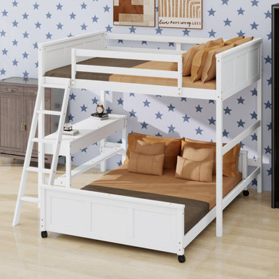 Space Saving Bunk Bed with Study Desk