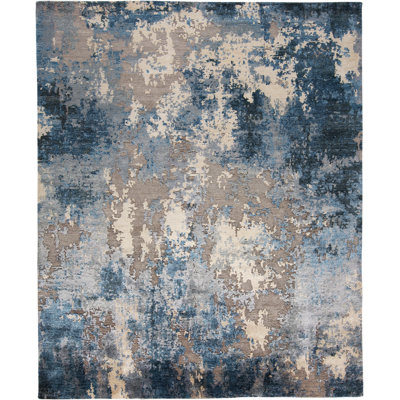 Gia Modern Abstract Blue Area Rug