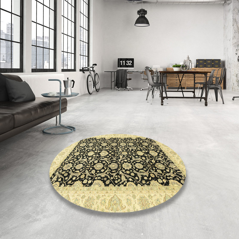 Tapis abstrait moderne 3676, Rond 5 pi