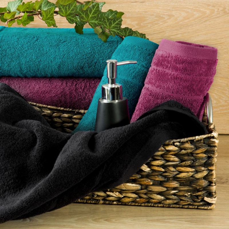 Kirsi Midweight Jacquard Hand Towel, Turquoise