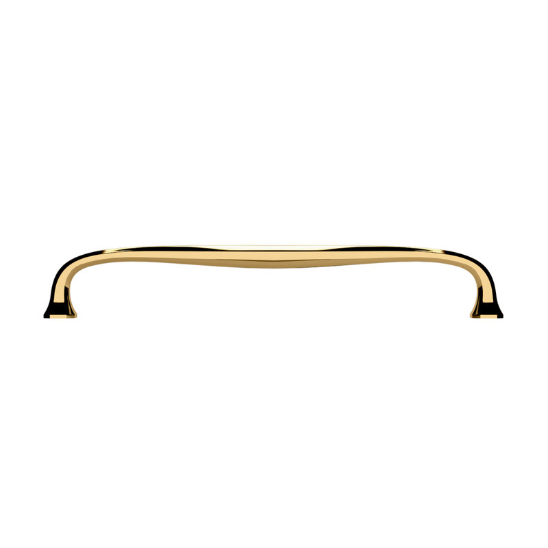4364 Severin Fayerman B Pull, 12" CTC, Polished Brass