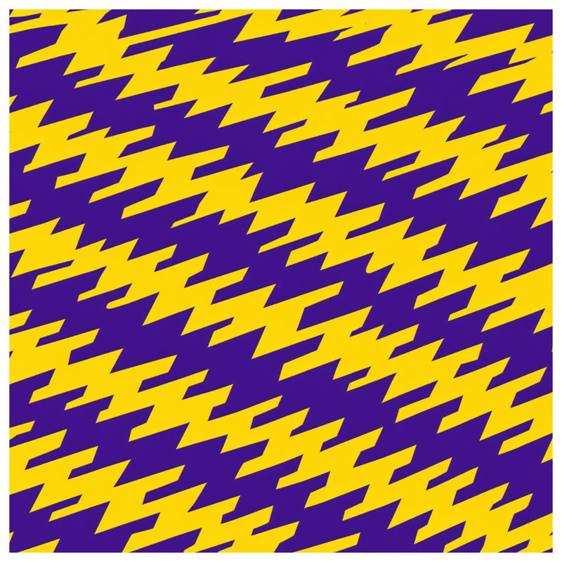 Rideaux de douche jaunes et mauves en zigzag très longs, L 70 po x H 84 po