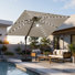 Parasol rectangulaire en porte-à-faux 9 pi x 11 pi, base de contrepoids incluse