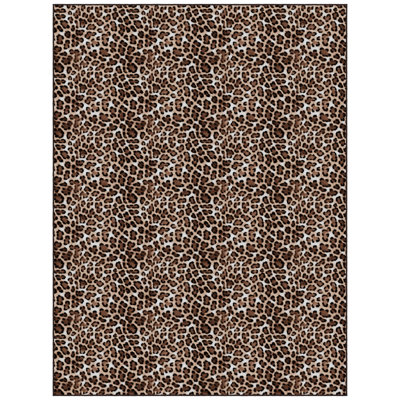 Kaira Soft Non-Slip Indoor Leopard Rug