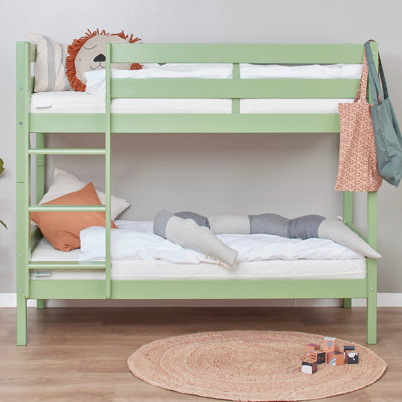 ECO Comfort Bunk Bed, Green, European Toddler (70 x 160 cm)