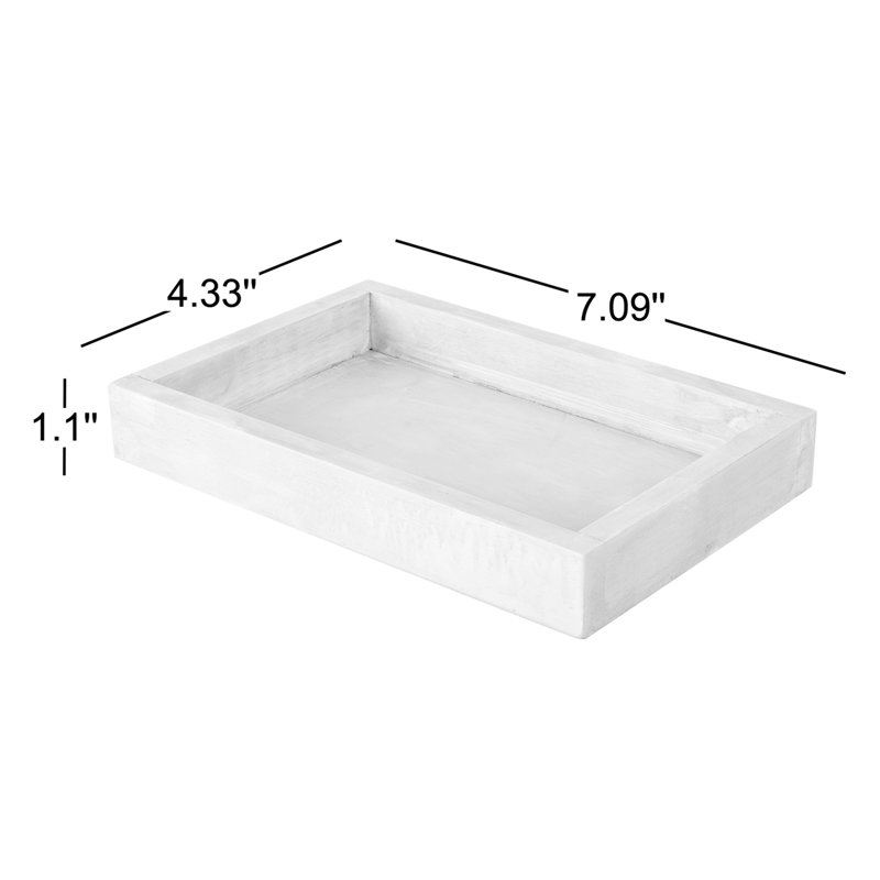 Allure Gray Bamboo Bathroom Vanity Tray
