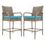 Tabouret de bar d'extérieur 30 po avec coussin Heshy-1291861229-1258796445