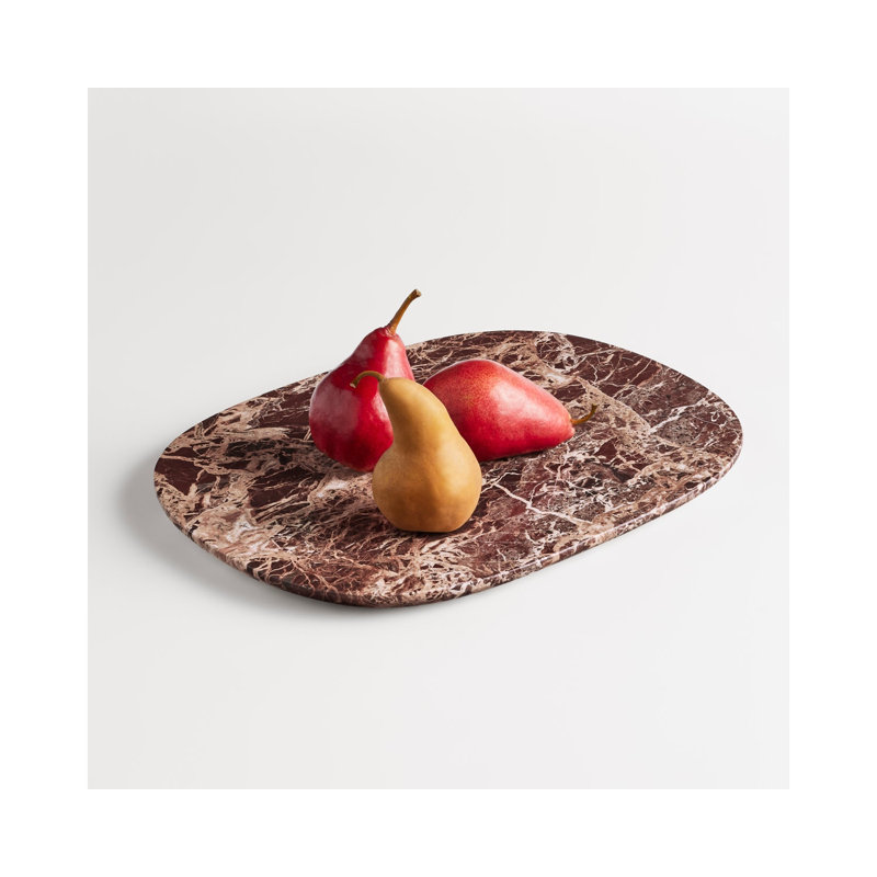 Delicious Marble Decorative Tray, 1" H x 16" W x 13" D, Cherry Marble