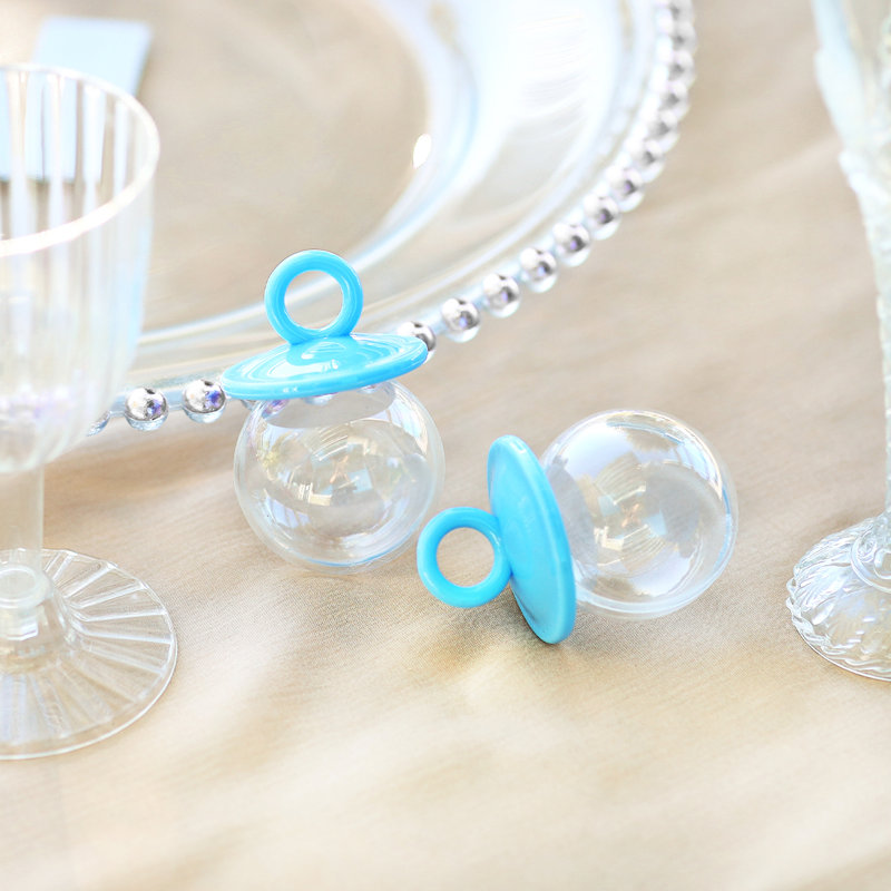 New Baby Party Favors, Bleu / Transparent