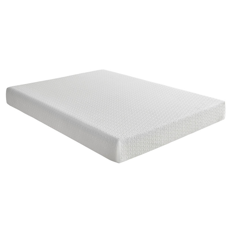 8-Inch Bed Mattress Gel-Infused Memory Foam Mattress, Firm, White, Mattress In A Box, Queen