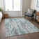 Machine Washable Indoor/Outdoor Cinead ACN1684 Teal Rug
